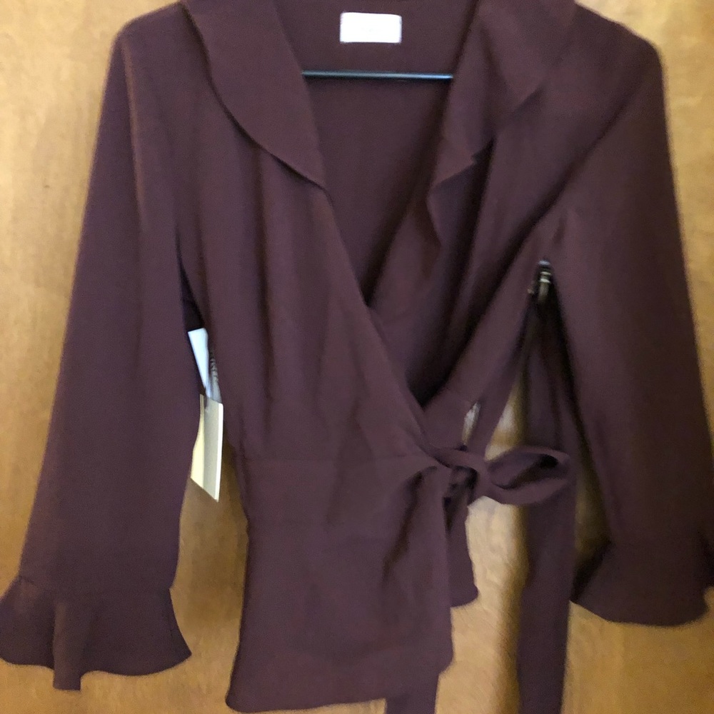 The cutest ruffled peplum blouse